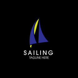 modern simple sailing logo vector