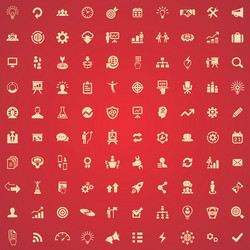 solution 100 icons universal set for web and ui vector image