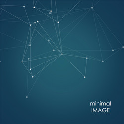 abstract connection structure on dark background vector image