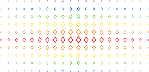 Contour rhombus spectral halftone array vector