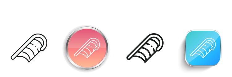 maat icon thin linear regular and button style vector image