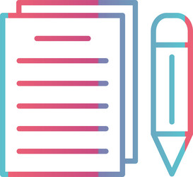 write line gradient design vector image