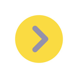 arrow right button flat color ui icon vector image