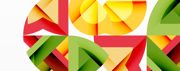 circles semi squares and round triangles vector image
