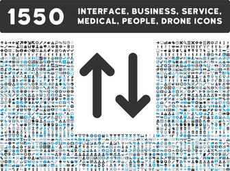 Flip vertical icon and more interface business vector