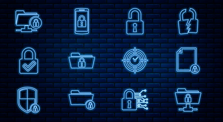 set line ftp folder and lock document open vector image