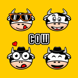 Cow head Royalty Free Vector Image - VectorStock