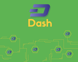 dash blockchain circuit technology background vector image