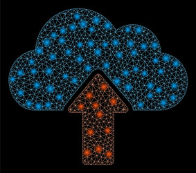 flare mesh network upload to cloud with vector image