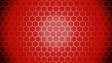 Red Gradient Hexagon Pattern vector image