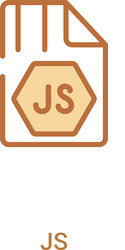 Js concept 2 colored icon simple line element vector