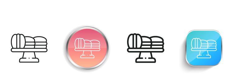 macaron icon thin linear regular and button style vector image