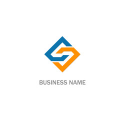 Square shape grafity logo Royalty Free Vector Image