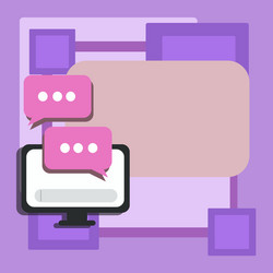 desktop computer monitor screen with progress bar vector image