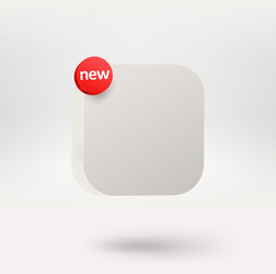 empty button with new label mobile application vector