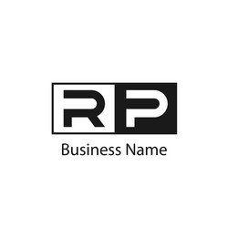 Initial letter rp logo template design Royalty Free Vector
