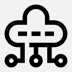 cloud computing icon internet technology concept vector image