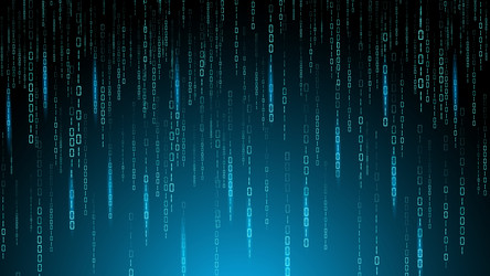 Matrix Binary Code Digital Data Stream vector image