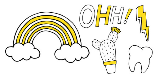 patch set on white background vector image