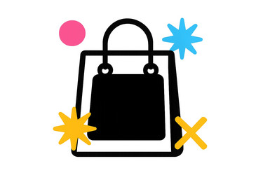 stylish shopping bag featuring Vector Image