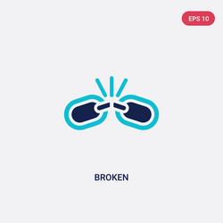 two color broken icon from electrian connections vector