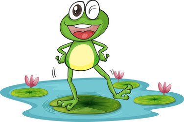 a frog and water Vector Image