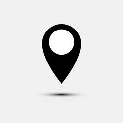 Pin icon location symbol isolated vector