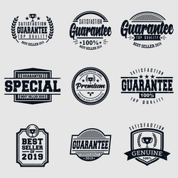 Premium Guarantee Badge Collection Vector Image