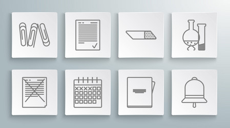 set line exam paper with incorrect answers survey vector image
