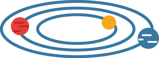 solar system icon simple element from space icons vector image