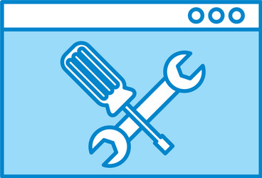 Template computer with tools vector