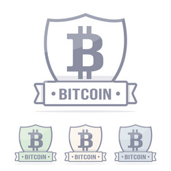 Bitcoin logo cryptocurrency vector