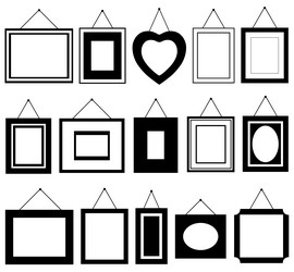 collage of different picture frames Vector Image