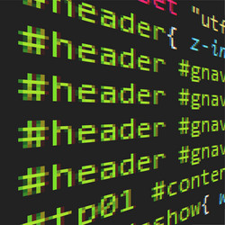 css and html code vector image