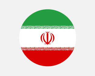 Iran iranian round circle country flag banner vector