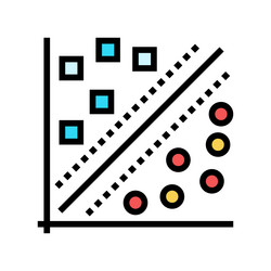 support machine svm algorithm color icon vector