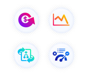 technical algorithm dollar exchange and line vector image