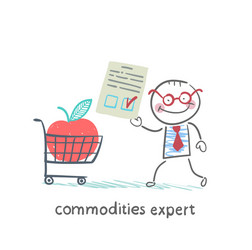 Commodities Trader with Document vector image