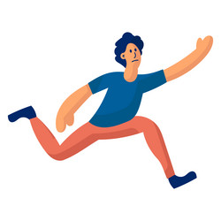 Man run person male running and runner vector