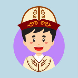 Avatar of a kyrgyzstan character vector