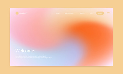 Landing page gradient mesh background vector