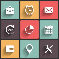 Flat Web Icons - Application Collection vector image