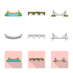 isolated object connection and design sign set vector image