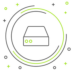 line server data web hosting icon isolated vector image