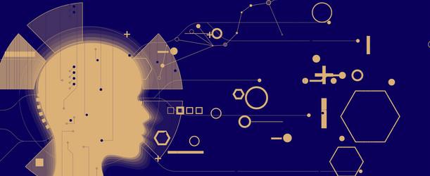 machine learning and artificial intelligence vector image