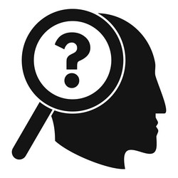Memory question icon outline power mind Royalty Free Vector