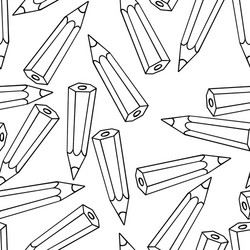 seamless pattern with pencil vector