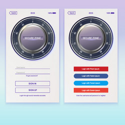 concept of security application ui design account vector image
