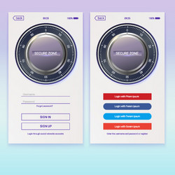 concept of security application ui design account vector