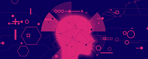 machine learning and artificial intelligence vector image